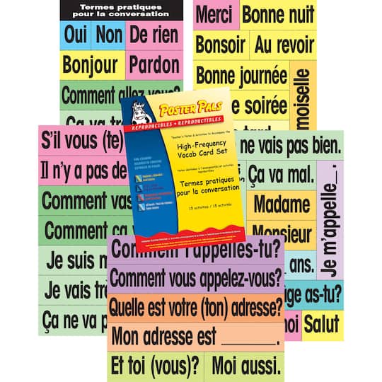 Poster Pals French High Frequency Vocabulary Card Set Michaels Poster Pals French High Frequency Vocabulary Card Set Michaels